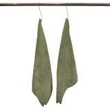 IZAWA TOWEL もっちり弾力 バスタオル 60cm x 120cm 2枚パック グリーン