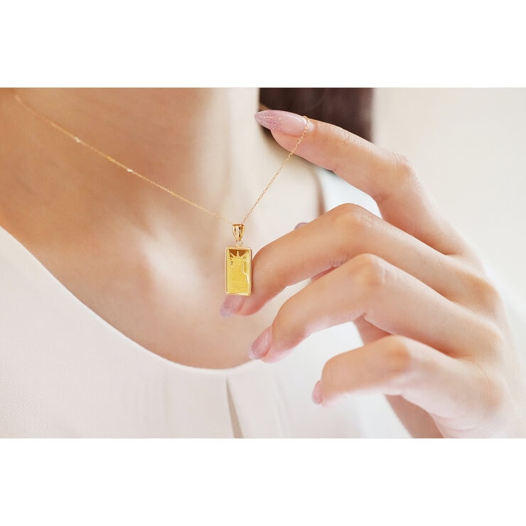 24K リバティコイントップ / 18K イエローゴールドチェーン 24K リバティコイントップ / 18K イエローゴールドチェーン