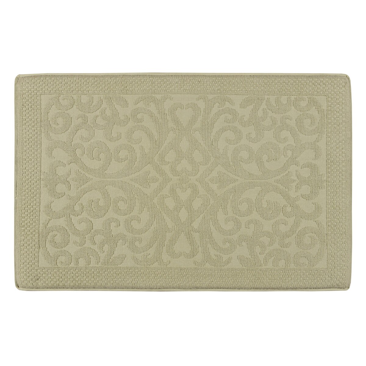 コットンパイル メモリーフォーム バスマット 60cm x 90cm グリーンティー