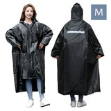 HOSHIOKA レインコート レインポンチョ ブラック M