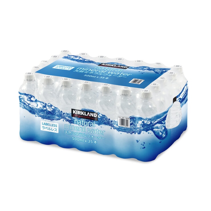 カークランドシグネチャー 天然ミネラルウォーター ラベルレス 500ml x 35本