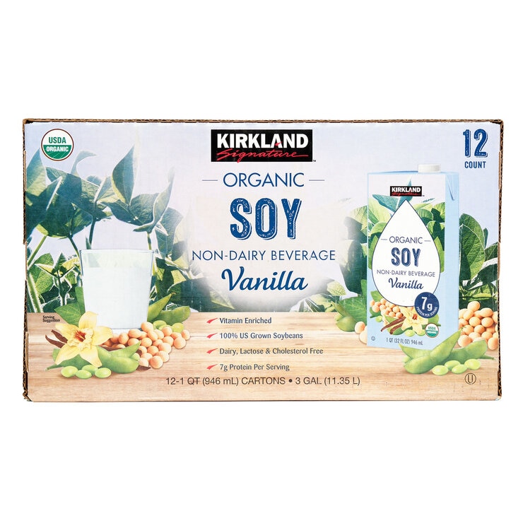 カークランドシグネチャー 有機豆乳 バニラ味 946ml x 12パック カークランドシグネチャー 有機豆乳 バニラ味 946ml x 12パック