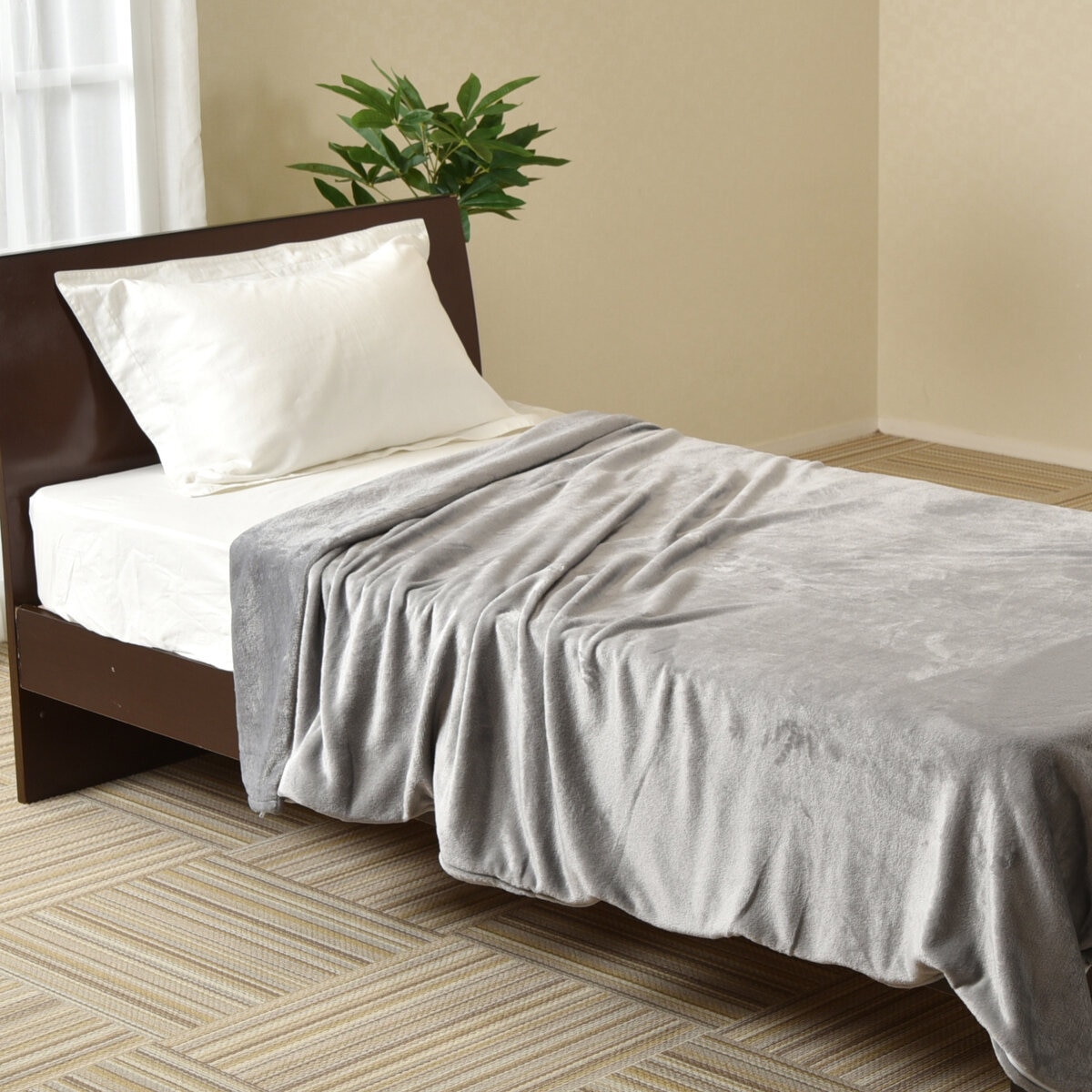 西川 ブランケットにもなる布団カバー ダブル 190cm x 210cm グレー