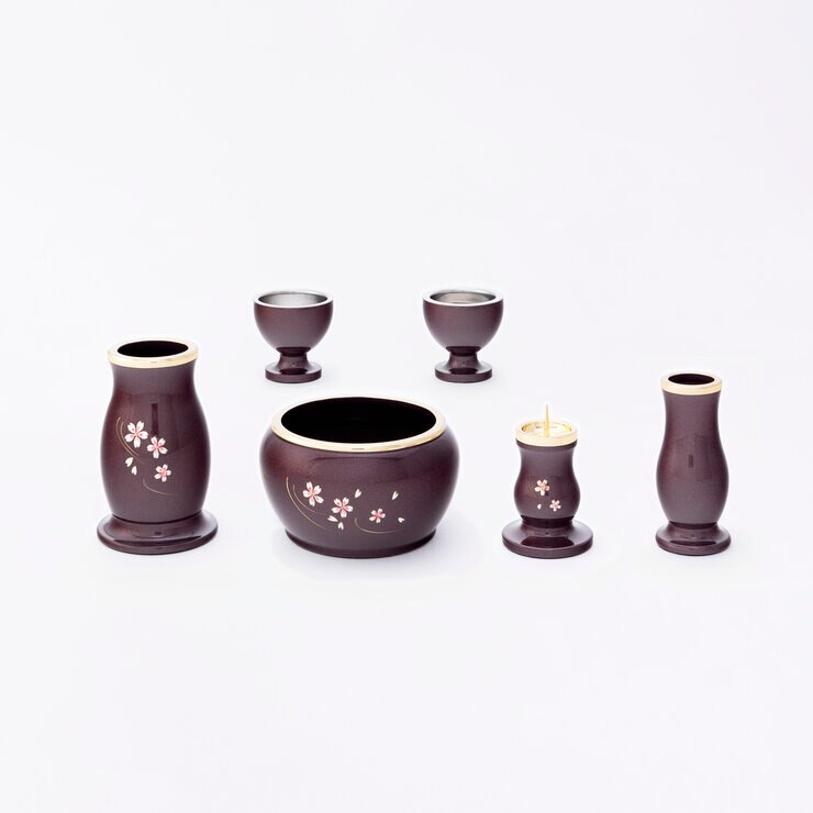 仏具 モーリス 6点セット 桜彫入 3.0 仏具 モーリス 6点セット 桜彫入 3.0
