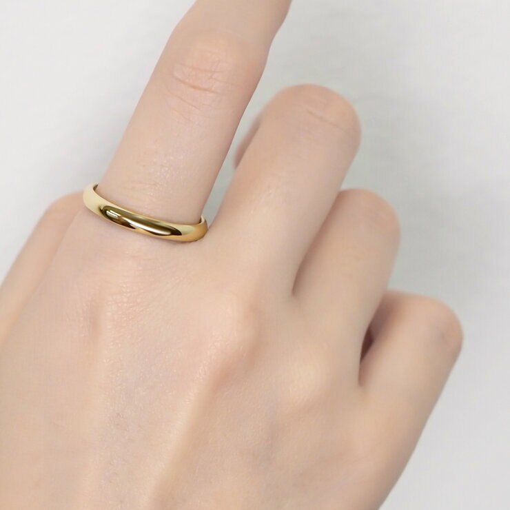 18K イエローゴールド マリッジリング 3.0mm 19号