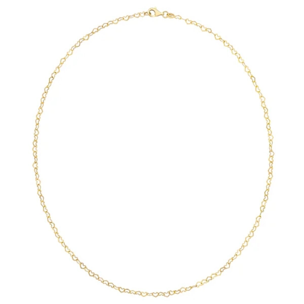 14K Yellow Gold ハート リンク ネックレス