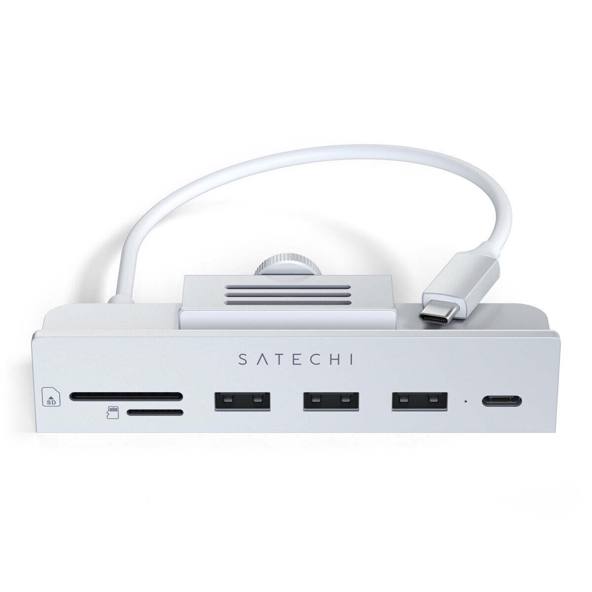 Satechi USB-C iMac 24インチ用クランプハブ シルバー