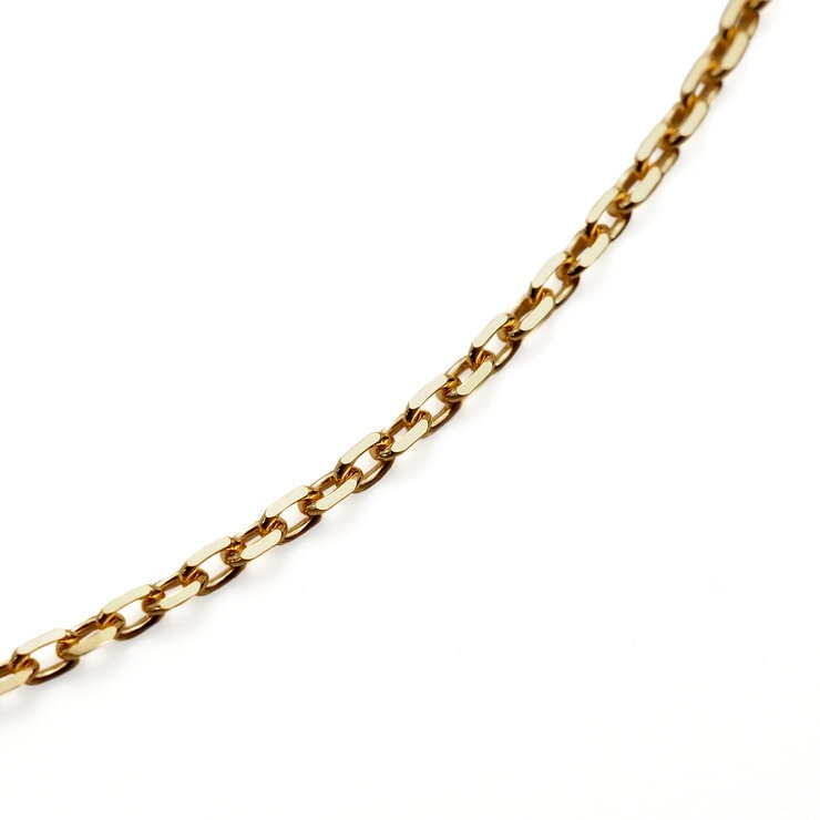 K18 ゴールドチェーン カットアズキネックレス 50cm 幅 1.1mm 約2.4g