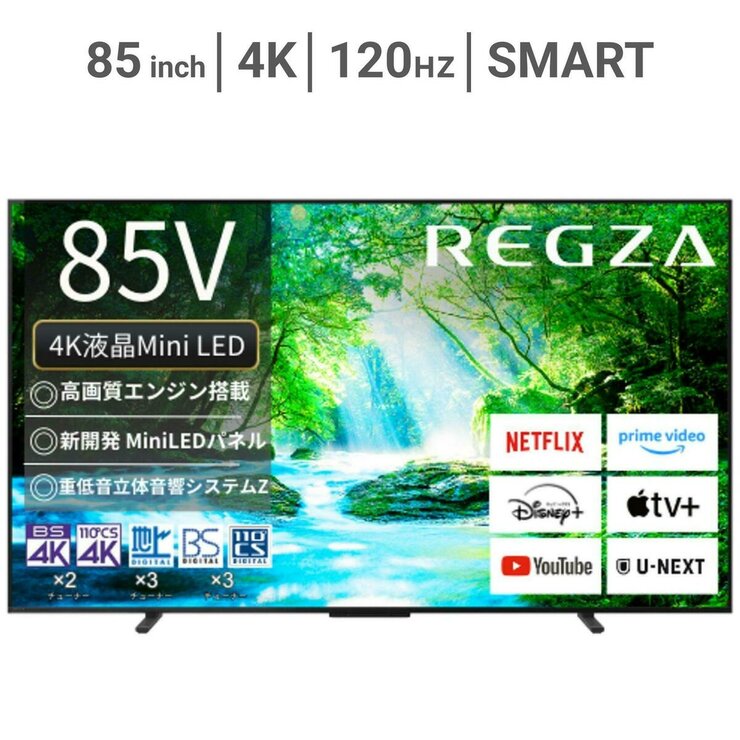 レグザ 85インチ 4K ミニLED 液晶テレビ 85Z770N