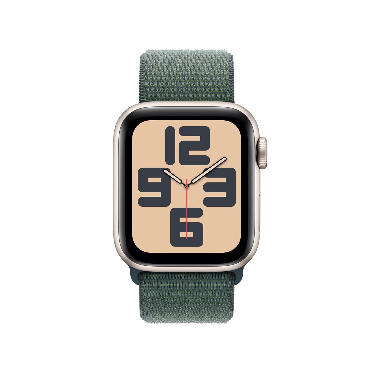 Apple Watch SE（第2世代・GPSモデル）- 40mmスターライトアルミニウムケースとレイクグリーンスポーツループ