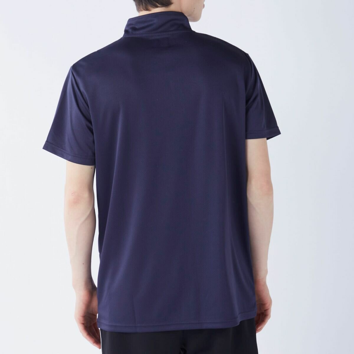 カッパ メンズ ハーフジップ 半袖 Tシャツ / ネイビー / M