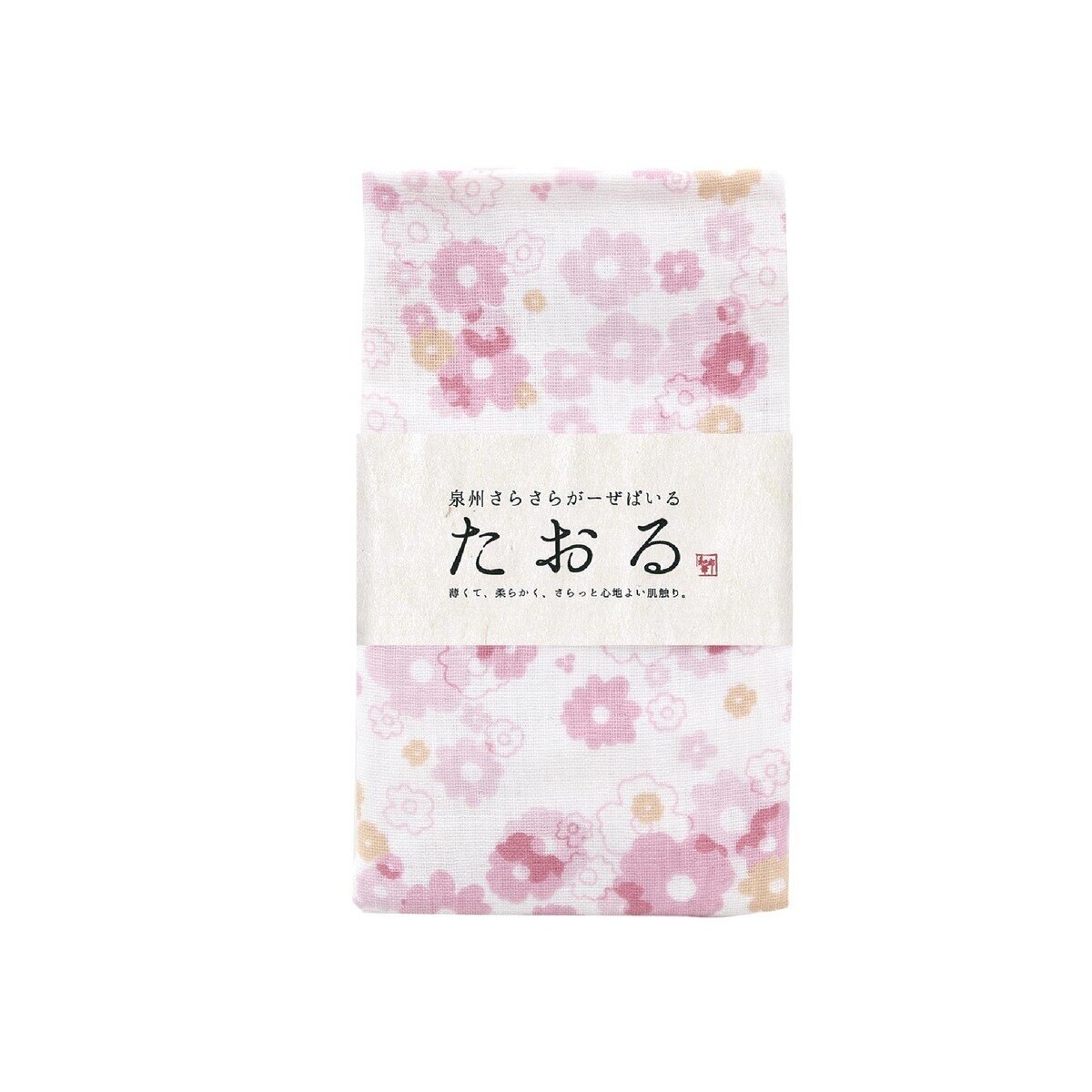 泉州さらさらガーゼタオル 3枚セット 色玉/梅ちらし/かさねの小花 約34cm x 82cm