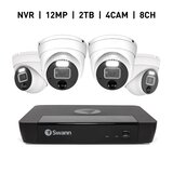 Swann（スワン）8CH 12MP NVRセキュリティシステム2TBドーム型カメラ4台セット SWNVK-890004D