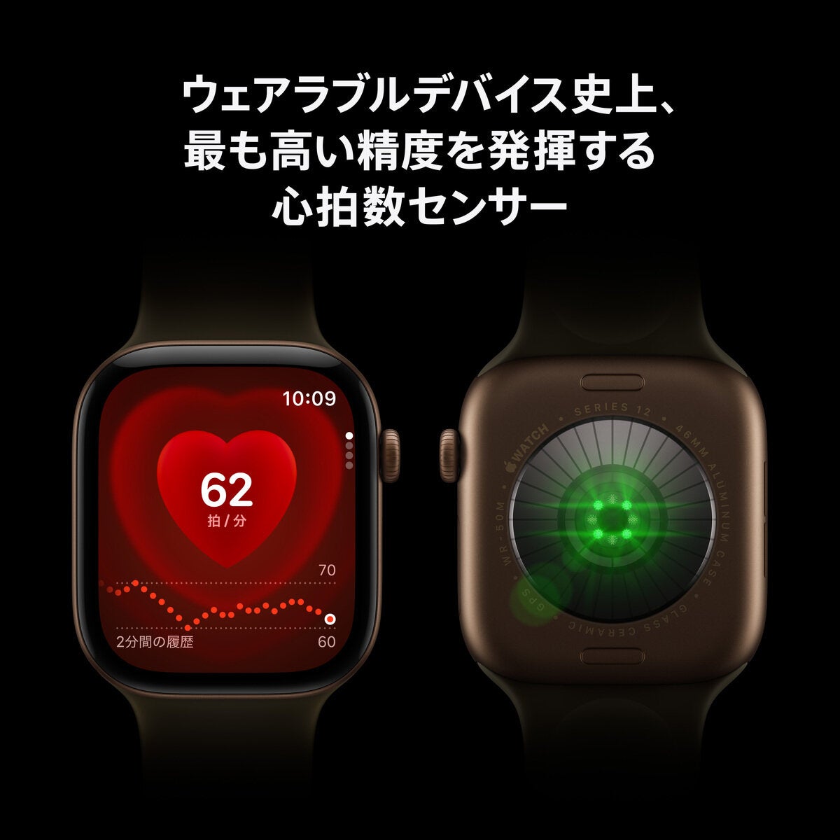 Apple Watch S12 GPS+Cellular 46mm ナイトブルーセラミックケースとネイビーブルースポーツバンド - M/L