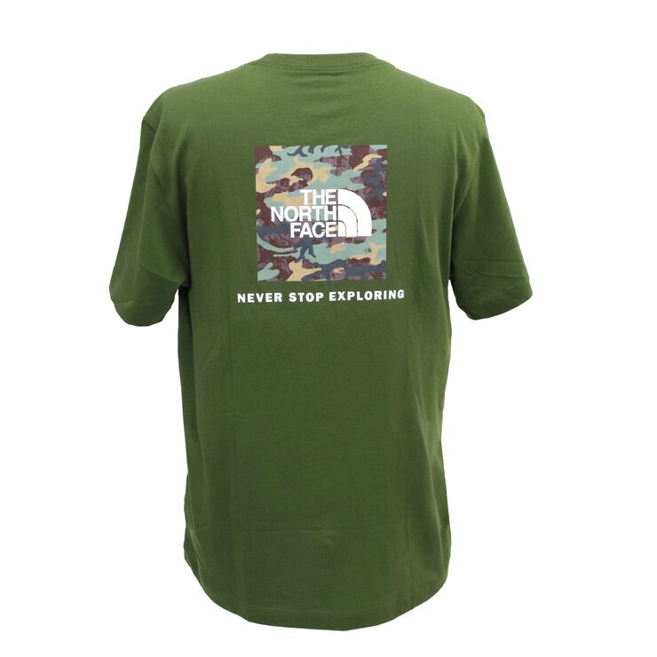 ザ ノースフェイス メンズ エボリューション ボックス カモ フィル 半袖 Tシャツ ウッドランドグリーン M