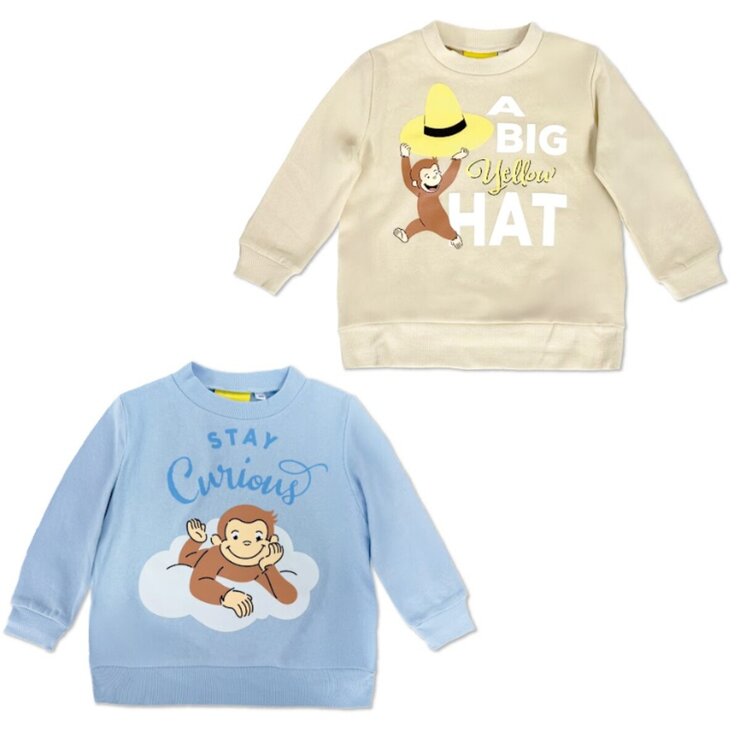 おさるのジョージ キッズ スウェットシャツ 2枚組