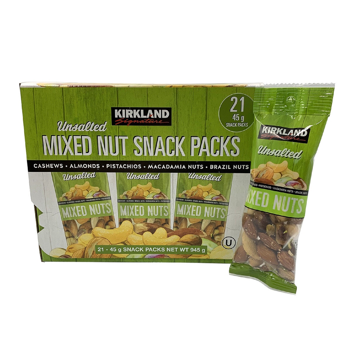 カークランドシグネチャー 無塩ミックスナッツ 45g X 21袋 Costco Japan