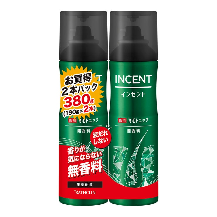 INCENT 薬用育毛トニック 無香料 190g x 2pack INCENT 薬用育毛トニック 無香料 190g x 2pack
