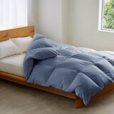 羽毛布団 ナチュラルグースダウン95％ クイーン ネイビー