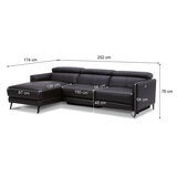 Gilman Creek Furniture 電動 革製リクライニングソファ 2ピース 