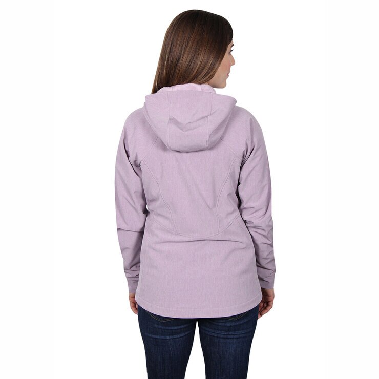 カークランドシグネチャー フード付き ソフトシェル ジャケット アッシュ パーブル ヘザー M