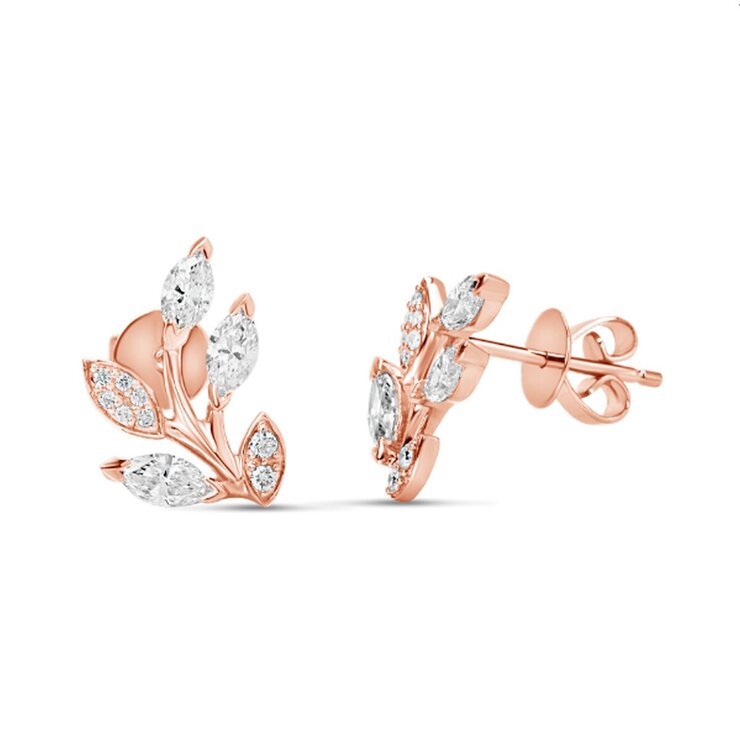 18K ローズゴールド 0.74カラット ダイヤモンド ピアス 18K ローズゴールド 0.74カラット ダイヤモンド ピアス