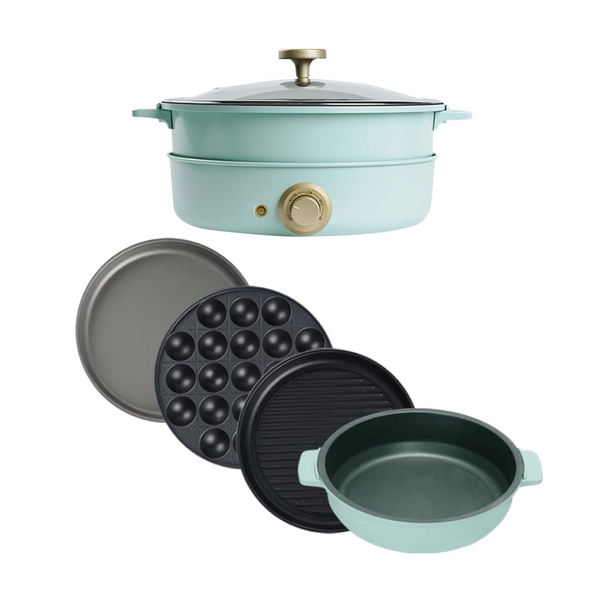 SOLEMOOD クッキングポット 付属プレート 4種 G301 ブルー