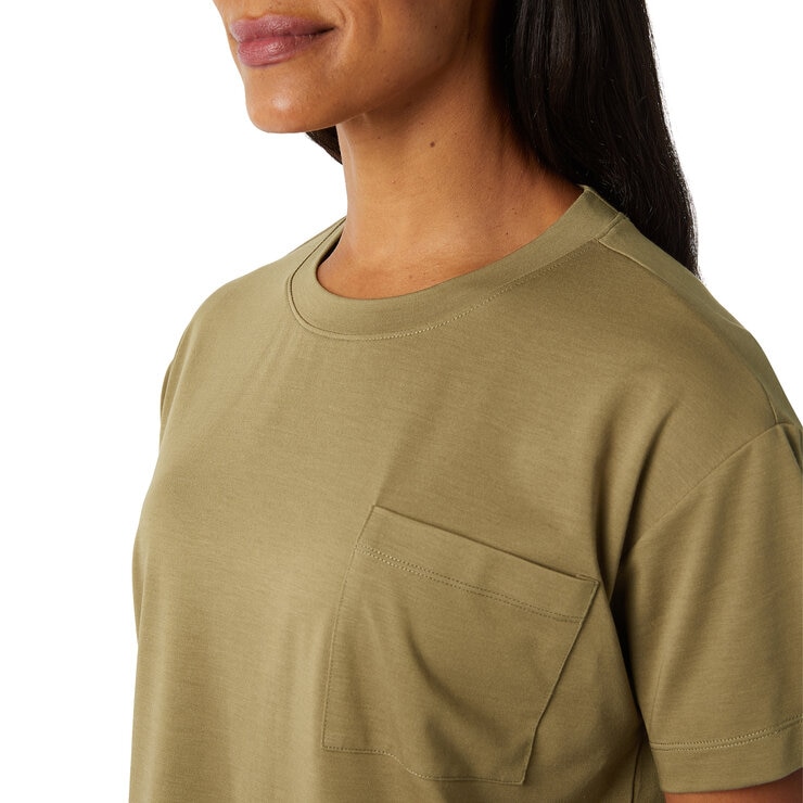 32 DEGREES レディース オーバーサイズ Tシャツ オリーブ XL