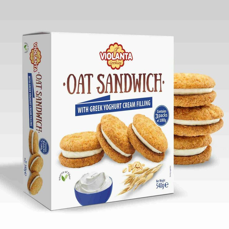 Violanta オーツ ビスケット サンドイッチ 540g