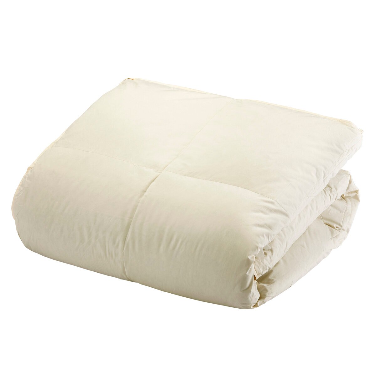 羽毛合い掛け布団 ナチュラルグースダウン95％ セミダブル アイボリー