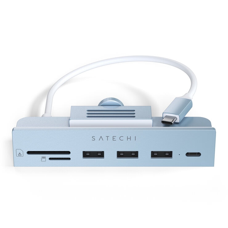 Satechi USB-C iMac 24インチ用クランプハブ ブルー Satechi USB-C iMac 24インチ用クランプハブ ブルー