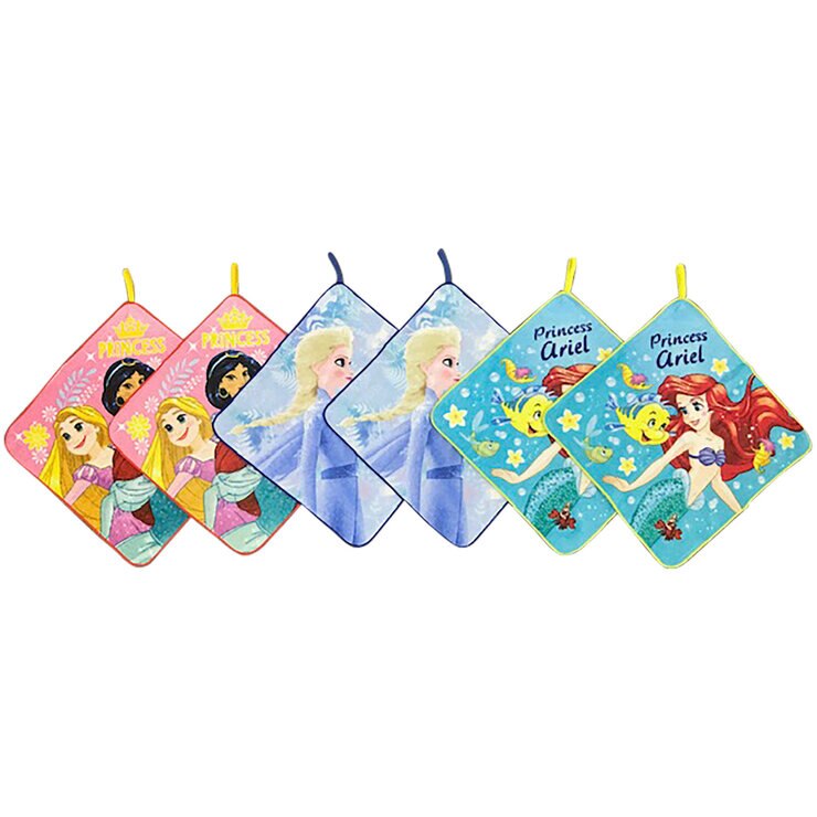 ループ付きキャラクタースクールタオル 6枚セット ループ付きキャラクタースクールタオル 6枚セット