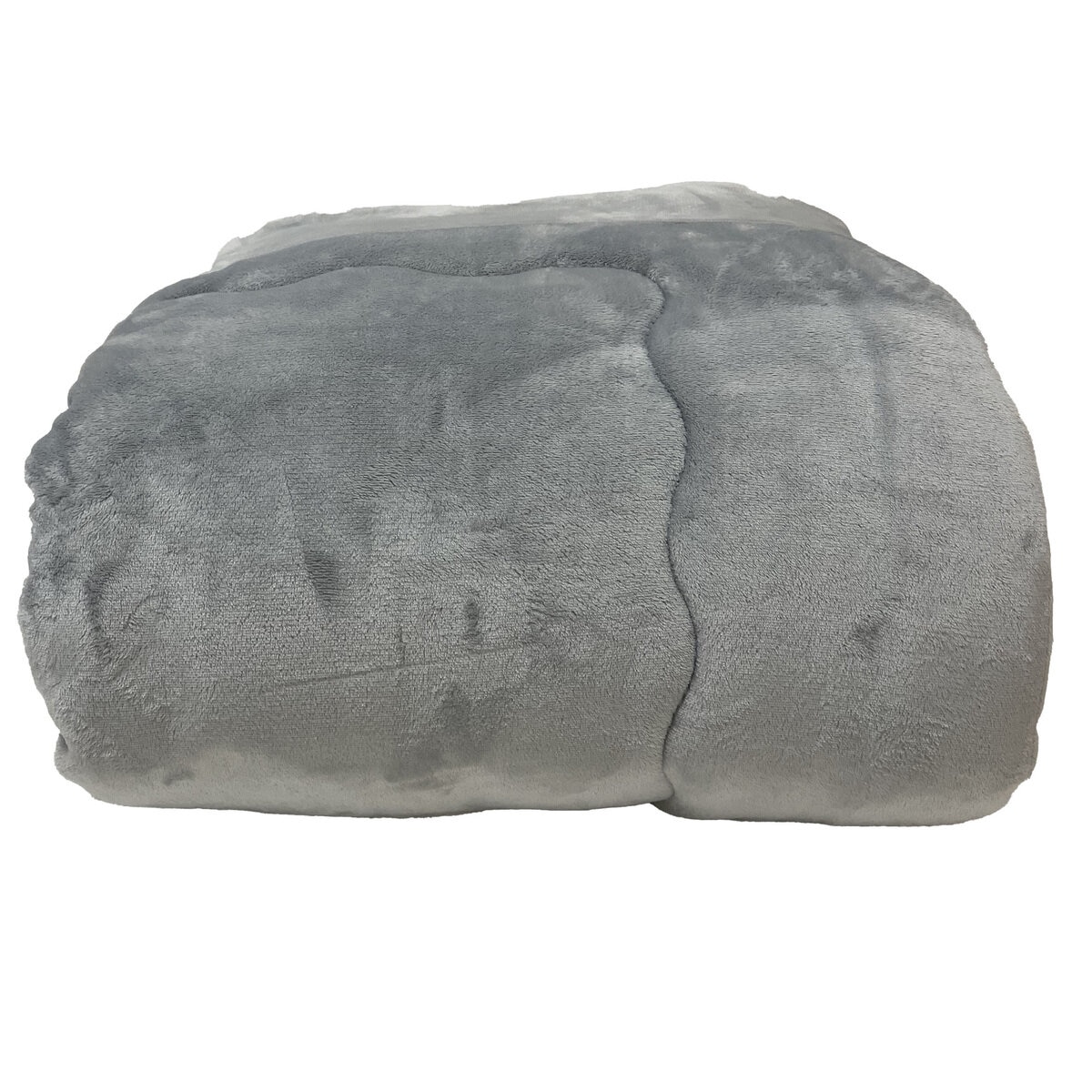 昭和西川 フランネルボア掛け布団 150cm x 200cm ライトグレー