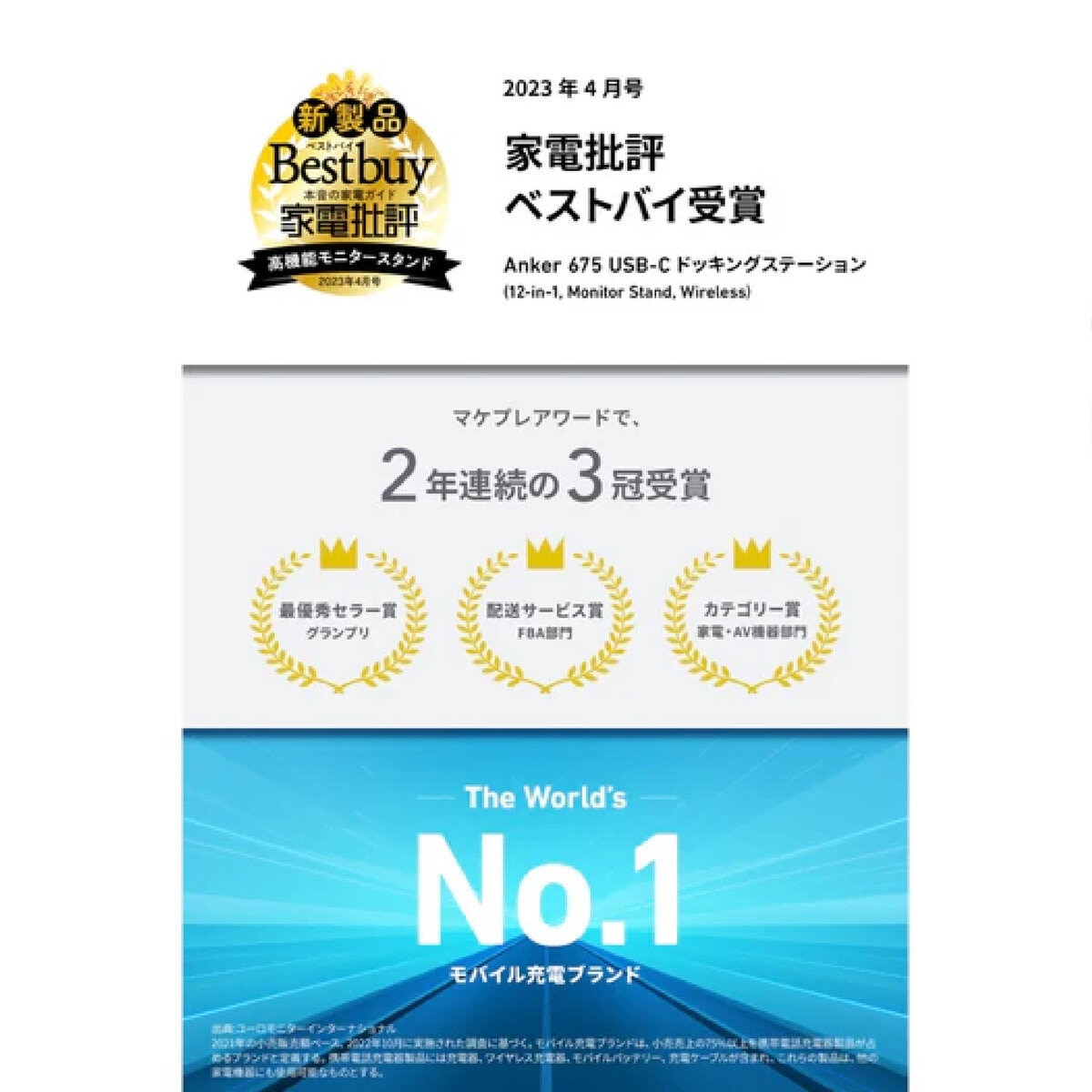 Anker（アンカー）675 12-in-1 モニタースタンド ドッキングステーション　A83775Z1