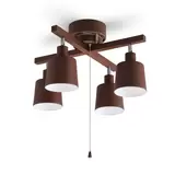 アイリスオーヤマ 4灯シーリングライト クロスタイプ ブラウン CE4LA-20C-T