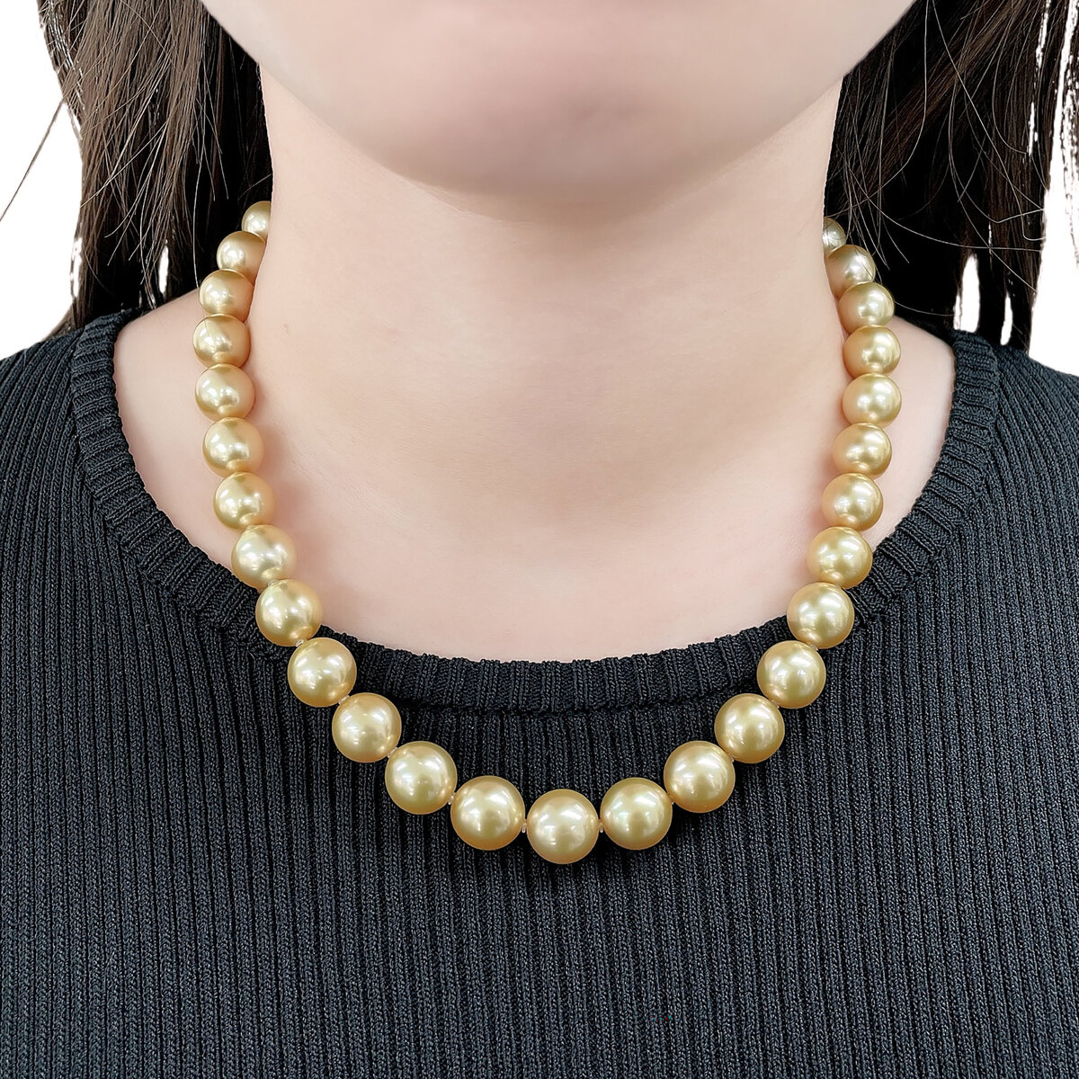 南洋ゴールド花珠ネックレス 9.5mm-11.5mm /WNK0041
