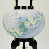 盆提灯 廻転灯 あかり10号桔梗蒔絵対絵入 左右対販売 8608-CS-602W
