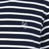 ビジット イン ニューヨーク ストライプ 半袖Tシャツ ネイビー+ホワイトストライプ S