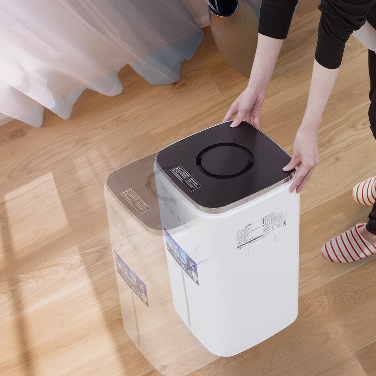 YAMAZEN 湿度センサー搭載スチームファン式加湿器 15L KSF-N15C(W)