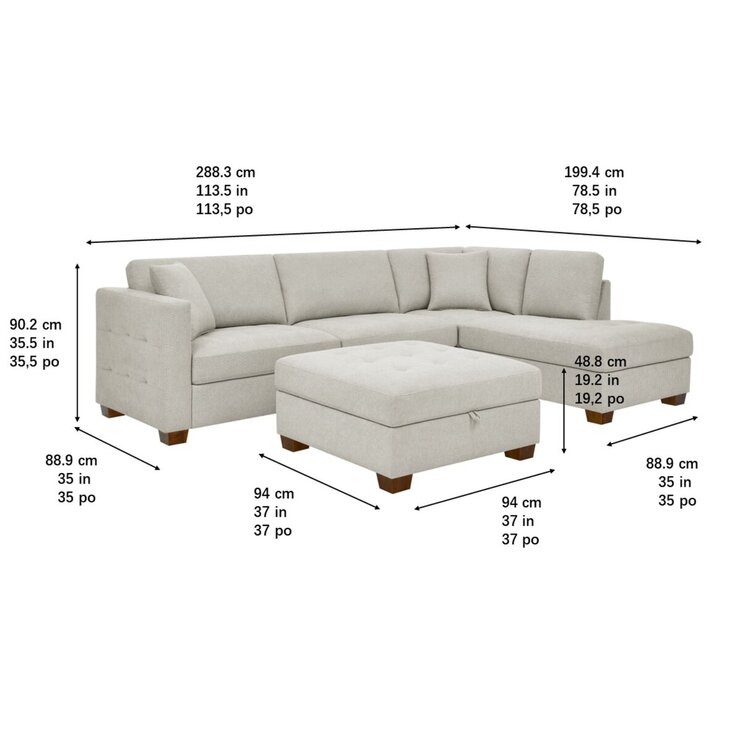 【アウトレット・美品】Thomasville 収納オットマン付き布製ソファー 3ピース 240089704431646.jpg