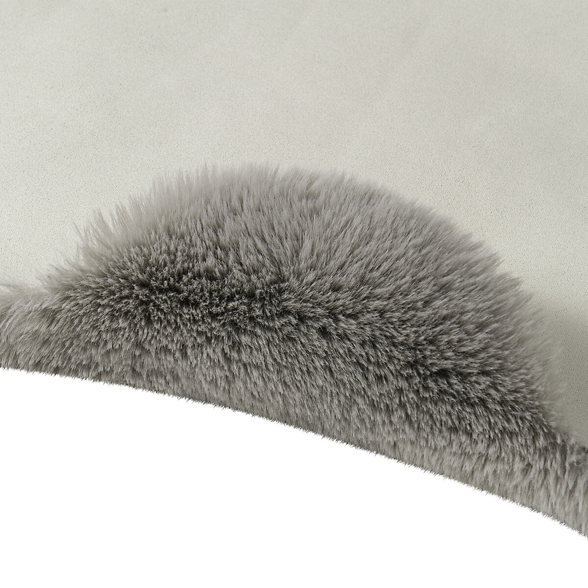 Mon Chateau フェイクファーラグ 60 x 177cm グレーソリッド