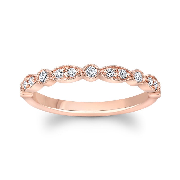 18K ローズゴールド 0.2カラット ダイヤモンド リング 18K ローズゴールド 0.2カラット ダイヤモンド リング