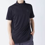 カッパ メンズ ハーフジップ 半袖 Tシャツ / ブラック / LL