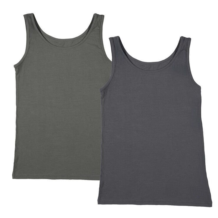 アツギ リブタンクトップ 2枚組 アソート1 XL