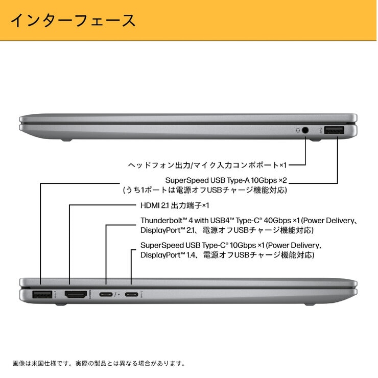 HP ノートPC/ENVY X360 14/14.0インチ/intel Core Ultra 5 125U/メモリ 16GB/SSD 512GB/メテオシルバー/9W678PA-AAAA