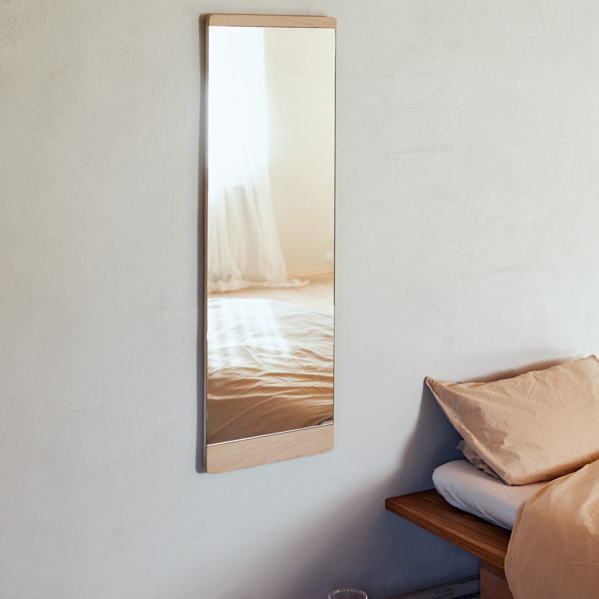FORM&REFINE リムウォールミラー 35 x 110cm ホワイトオーク
