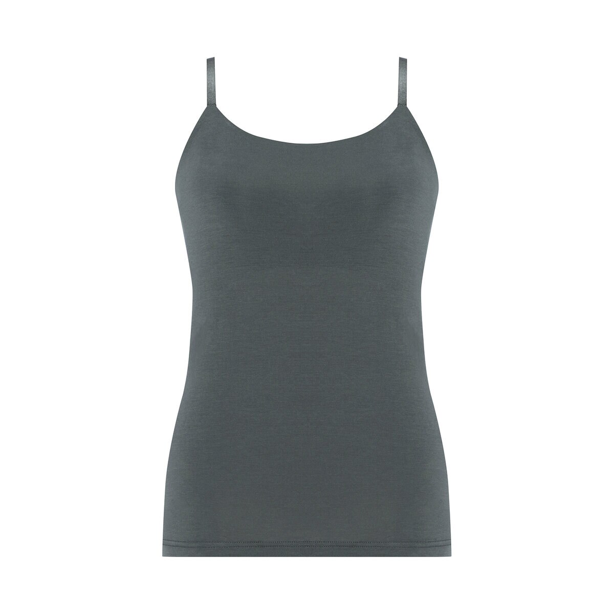 トリンプ・インターナショナル・ジャパン ブラ付き キャミソール チャコールグレー/バニラアイス M