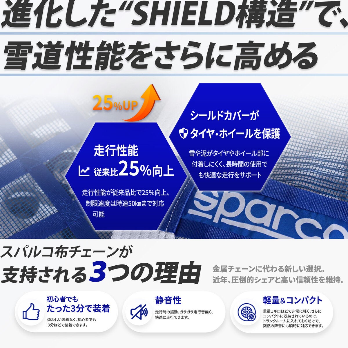 スパルコ スノーソックス シールド 2L 285R60 | Costco Japan