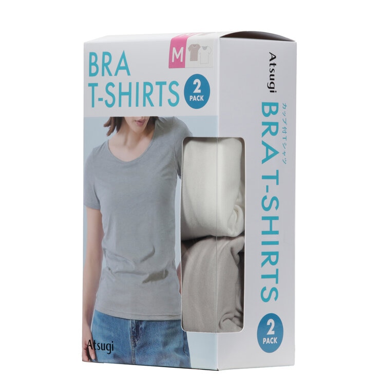 アツギ カップ付Tシャツ 2枚組