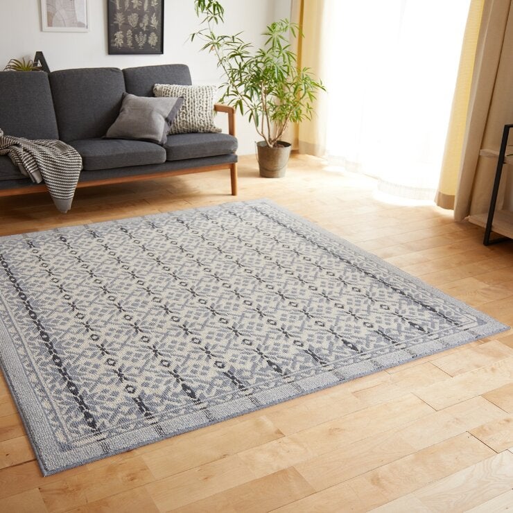 スミノエ グランウール ノルディックルミ ラグ 130X190cm ブルー スミノエ グランウール ノルディックルミ ラグ 130X190cm ブルー